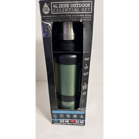 TAL Stainless Steel Zeus 135 fl oz Water Bottle Green, 48-01 - Picture 1 of 10